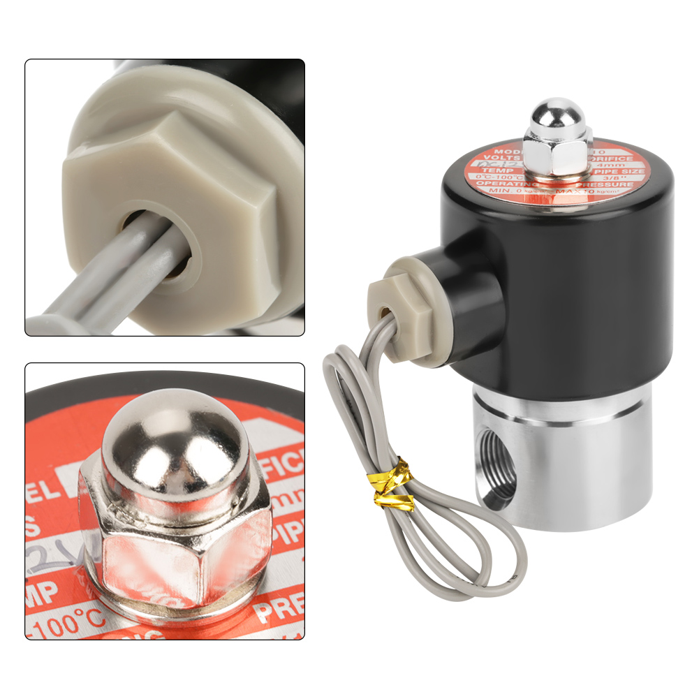 12-v-gleichstrom-magnetventil G3/8", Aus Edelstahl 304, Normalerweise Geschlossen