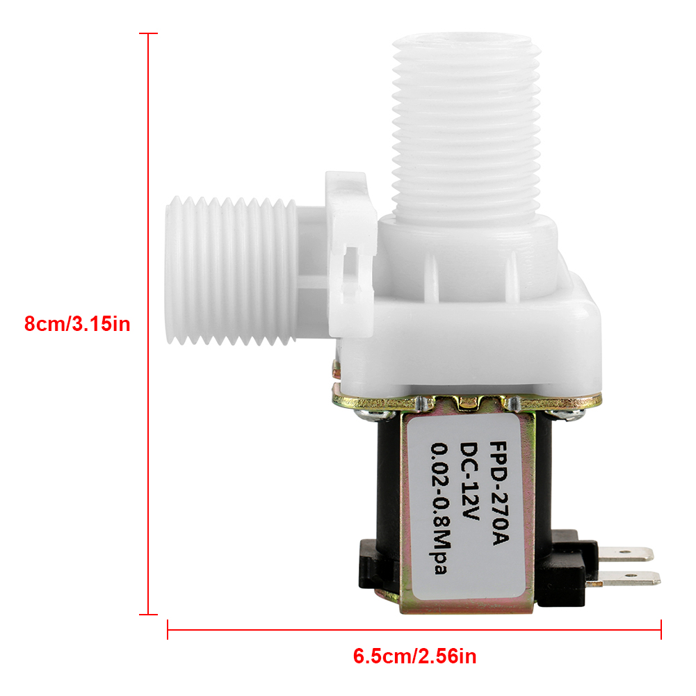 12 V Dc Dn15 G1/2 Elektromagnetisches Kunststoffventil, Normalerweise Geschlossen, Mit Wassereinlassschalter