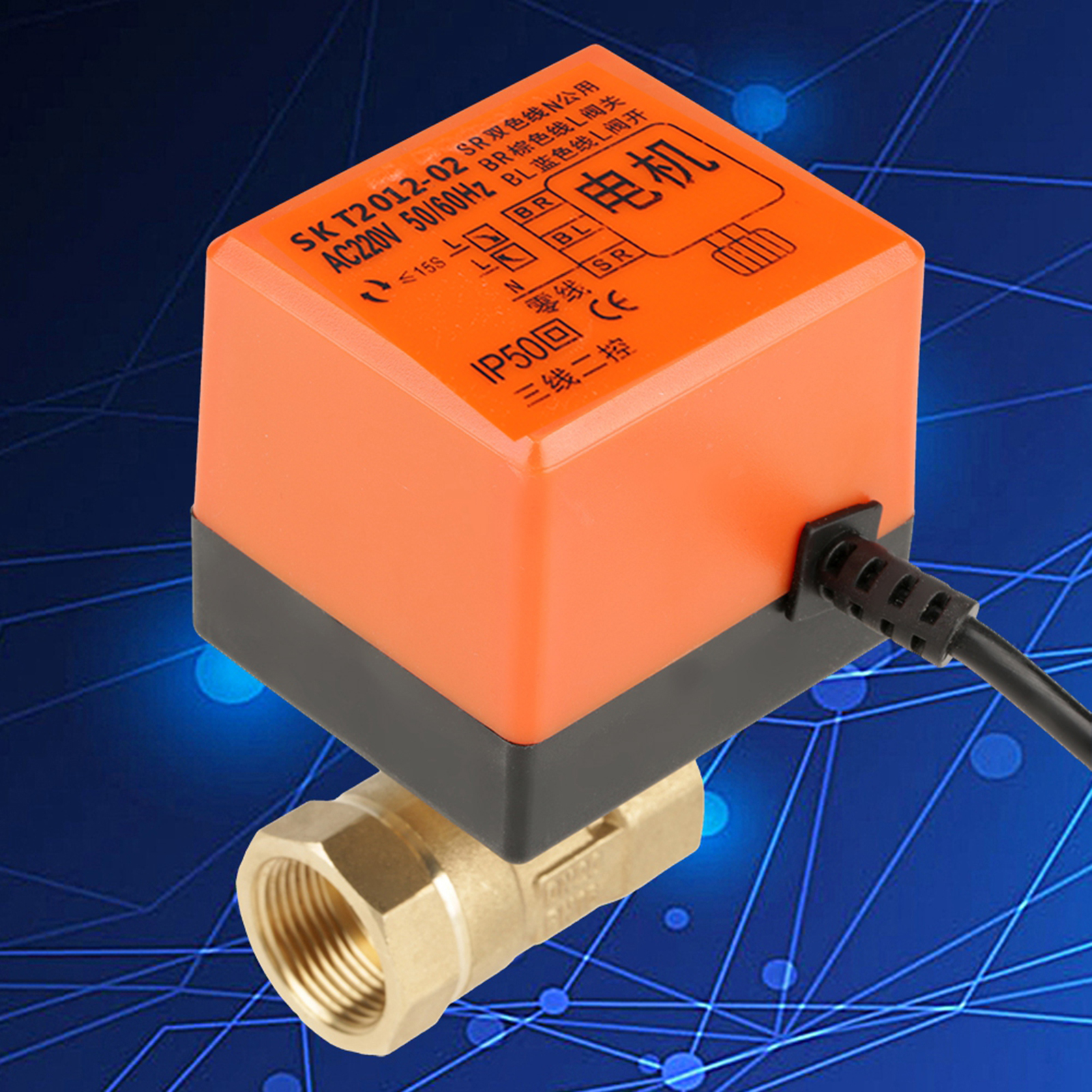 Ac 220v G3/4" Dn20 2-wege-kugelhahn Mit Motorisiertem Messingantrieb Für Klimaanlagen