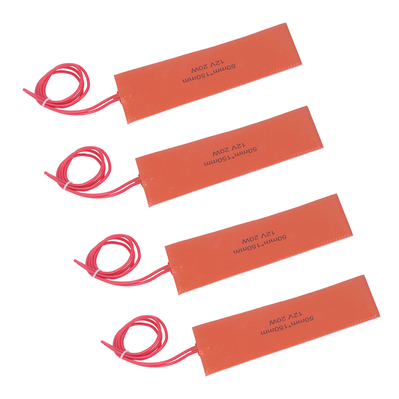4 Silikon-heizkissen, Flexible Silikon-heizmatten, Gummi-heizdecken Für Industrieanlagen, 20 W, 12 V