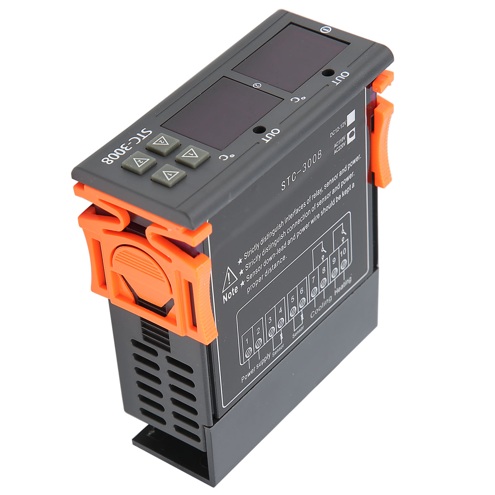 Stc-3008 Dual-display Dual-ntc-sensor-temperaturthermostat (110-220 Vac)
