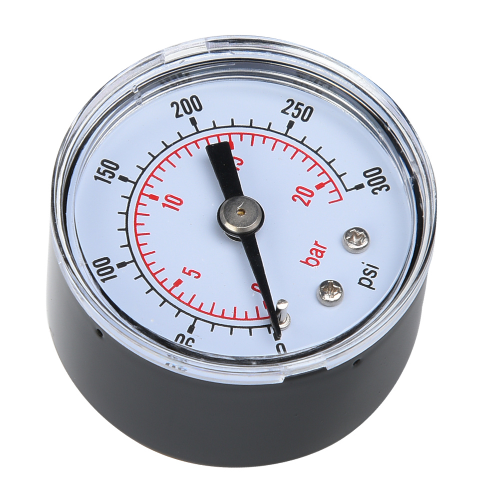 Mechanisches Manometer Für Luft, Öl Und Wasser, 1/8" Bspt-rücklaufanschluss (0-300 Psi 0-20 Bar)