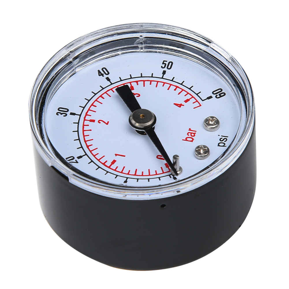 Mechanisches Manometer Für Luft, Öl Und Wasser, 1/8" Bspt-rücklaufanschluss (0-60 Psi 0-4 Bar)