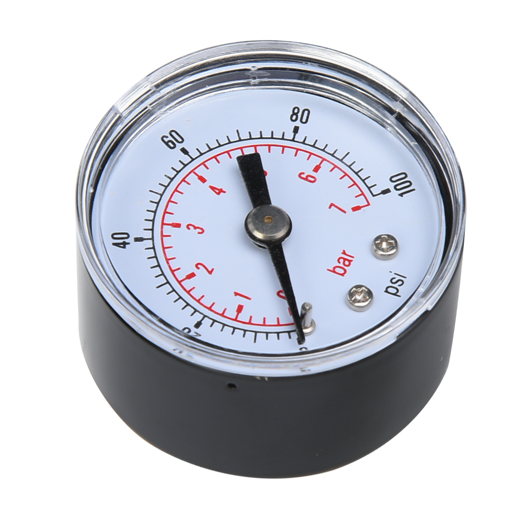 Mechanisches Manometer Für Luft, Öl Und Wasser, 1/8" Bspt-rücklaufanschluss (0-100 Psi 0-7 Bar)
