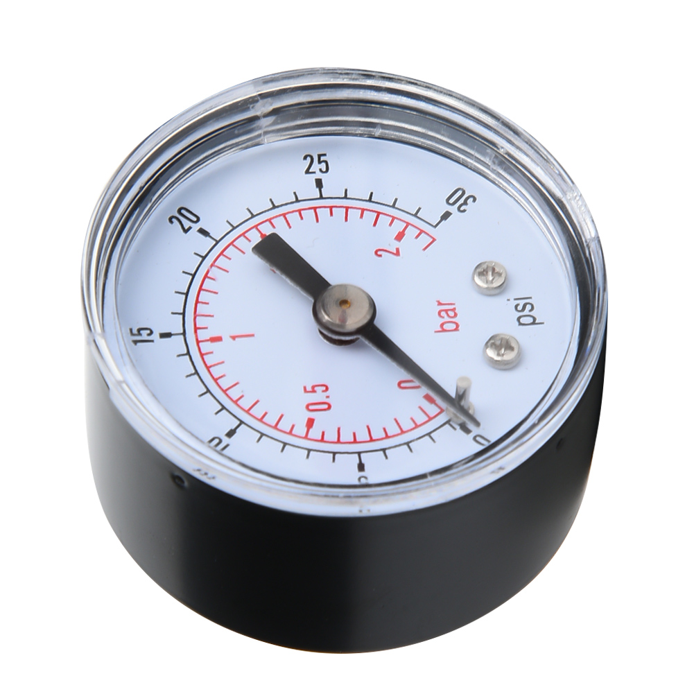 Mechanisches Manometer Für Luft, Öl Und Wasser, 1/8" Bspt-rücklaufanschluss (0-30 Psi 0-2 Bar)