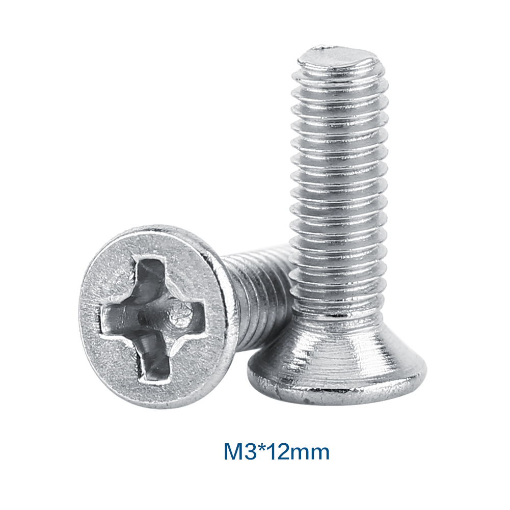 Beutel Mit 100 Flachkopf-senkkopfschrauben Aus Edelstahl 304, Maschinenschrauben, Bolzen, Befestigungselemente, Reparaturwerkzeugzubehör M312