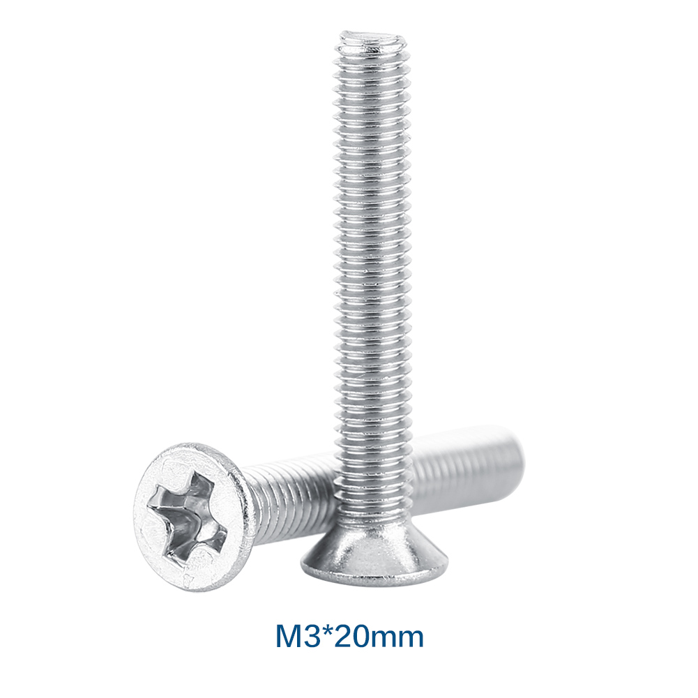 Beutel Mit 100 Stück Flachkopf-senkkopfschrauben Aus Edelstahl Ss304, M320