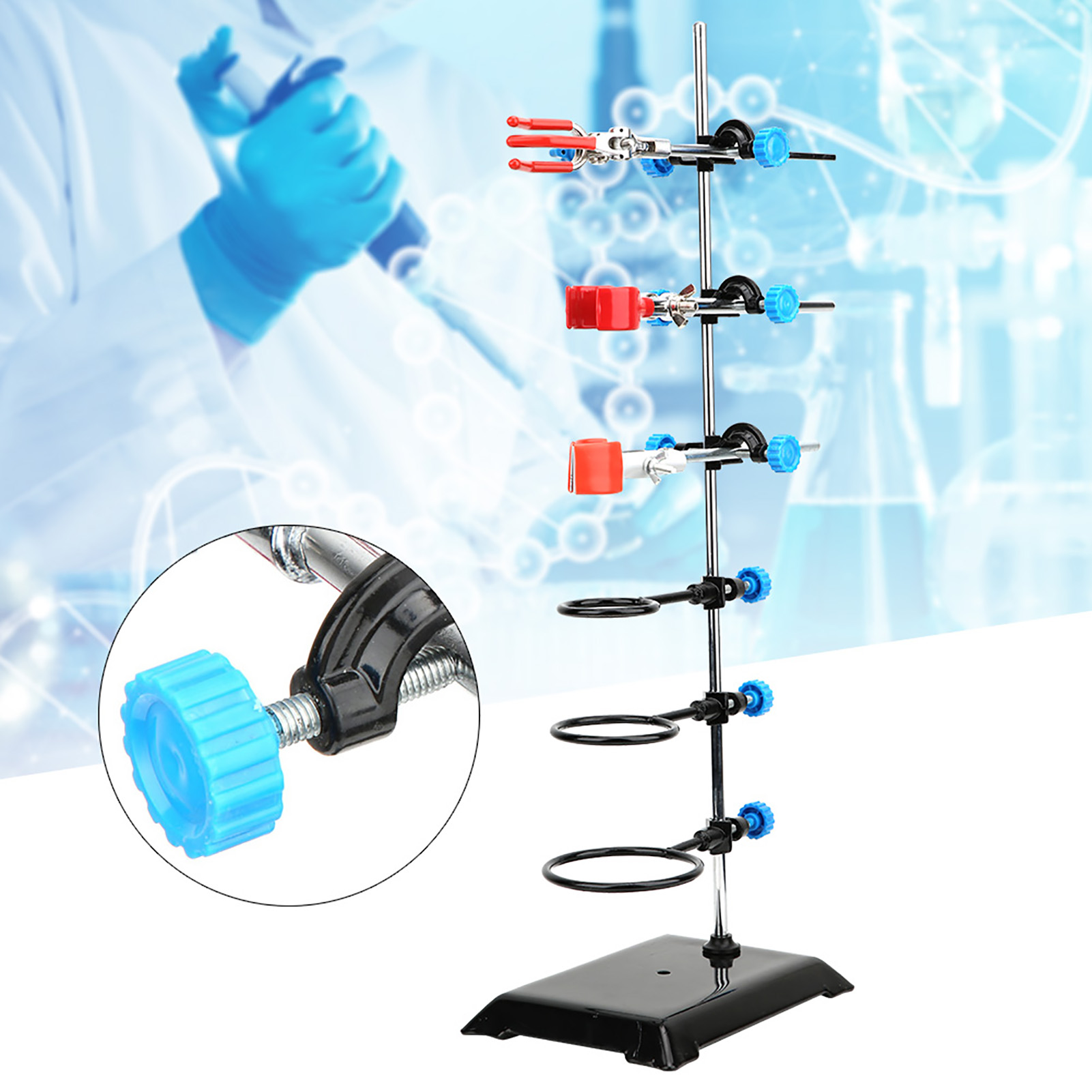 Laborstativ, Chemikalienflaschenklemme, Laborgeräte, Schulbedarf