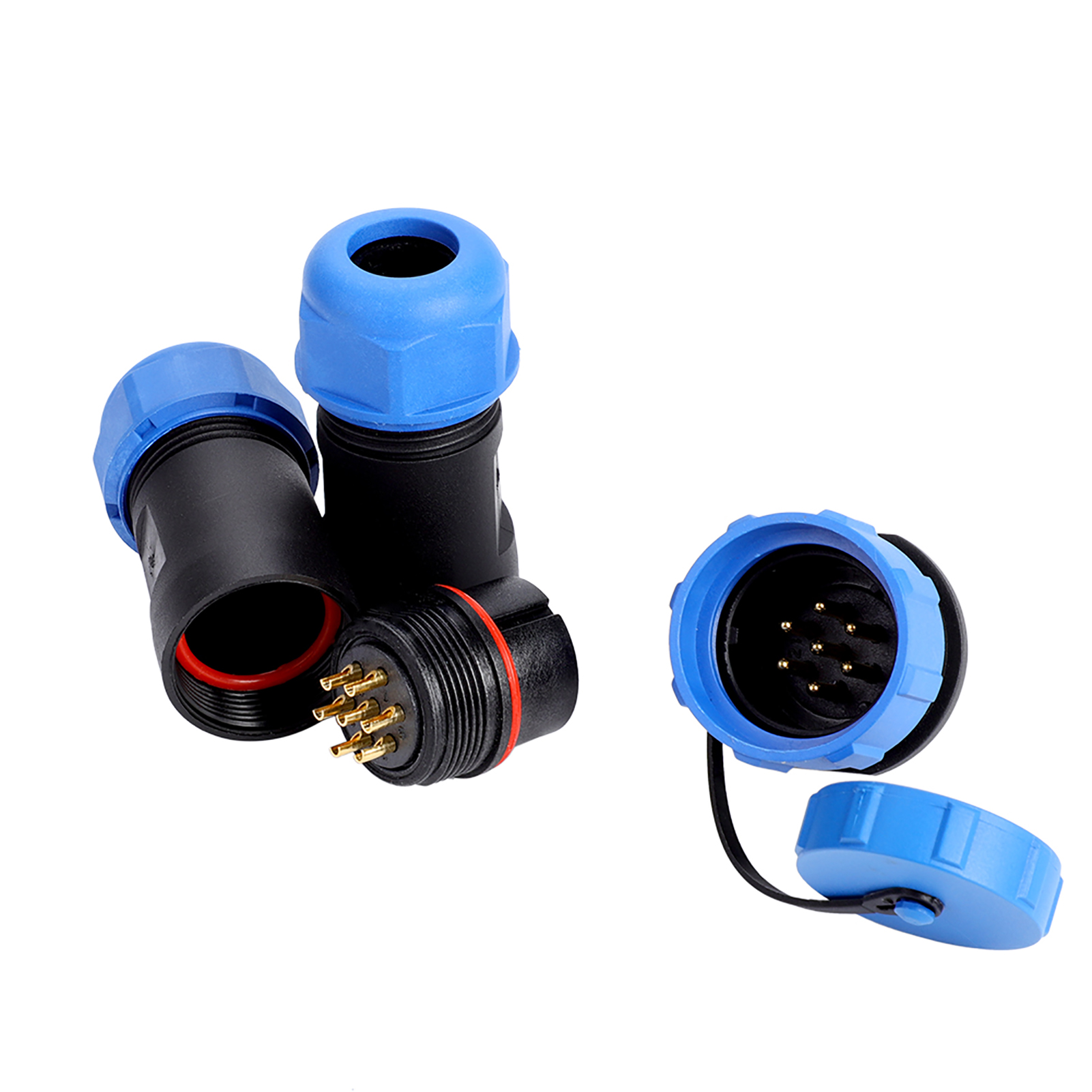 Sp21 Ip68 7-poliger Wasserdichter Kunststoff-luftfahrtstecker (7-polig)