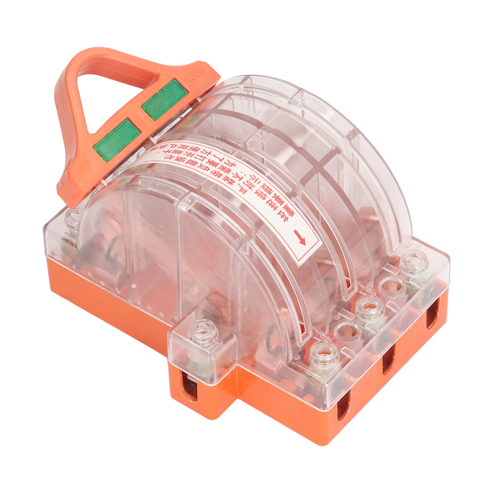 Elektrischer Messerschalter, 3-polig, 2-positionen-umschalter, Messingkontakte, Transparente Abdeckung, 220 V/380 V, Für Stromkreise Bis 63 A