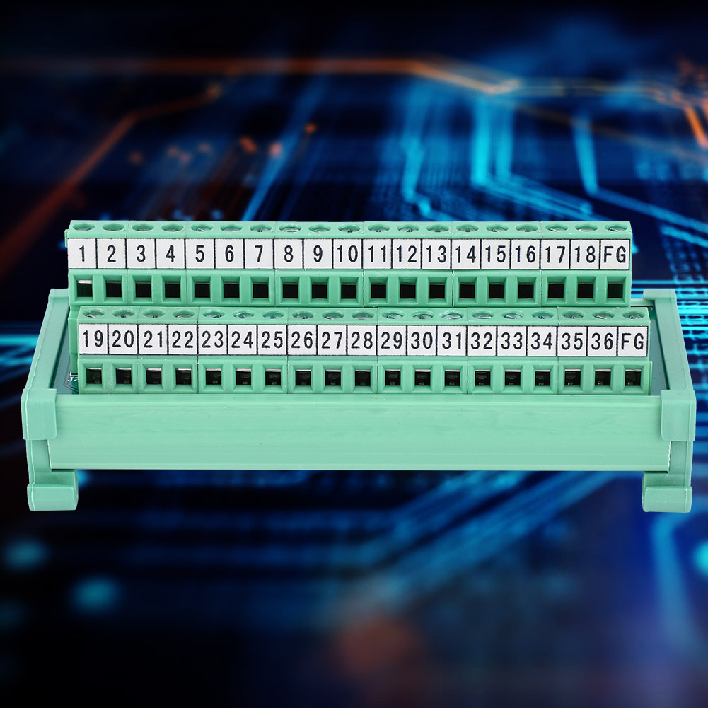 Klemmenblock-kabelverbinder Sps-modul Scsi 36p 35mm Din-schienen-elektroinstallationsmaterial