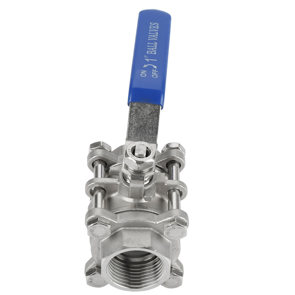 Dreiteiliges Kugelventil Mit Vollem Durchgang, Innengewinde, Edelstahl 304, 1" Npt, 1000 Wog