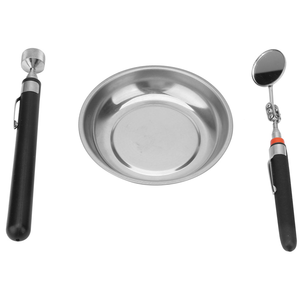 3-teiliges Magnetisches Werkzeugset, Schraubenablage, Teleskophalter, Inspektionsspiegel
