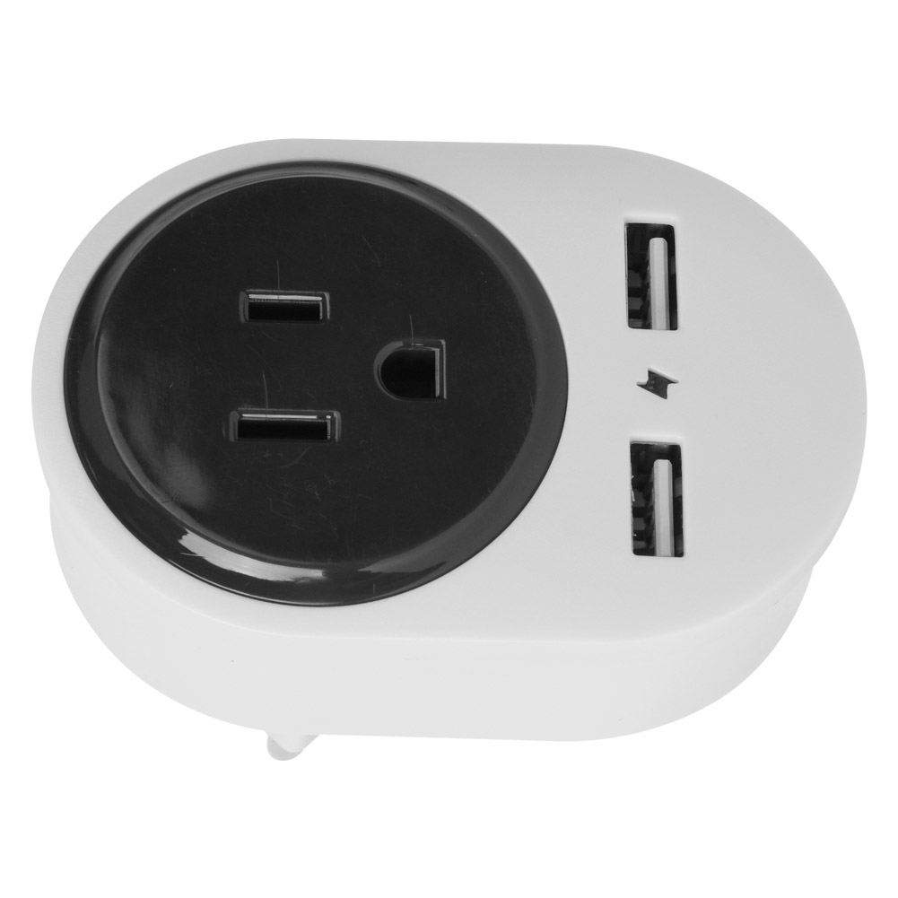 Reiseadapter Eu Auf Usa/japan Mit Zwei Usb-anschlüssen Für Mobiltelefone Und Tablets (110-240v/10a)