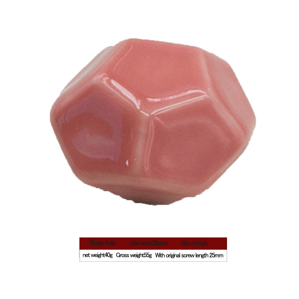 Keramischer Türgriff In Diamantform Für Schubladen, Schränke Und Kleiderschränke (rosa)