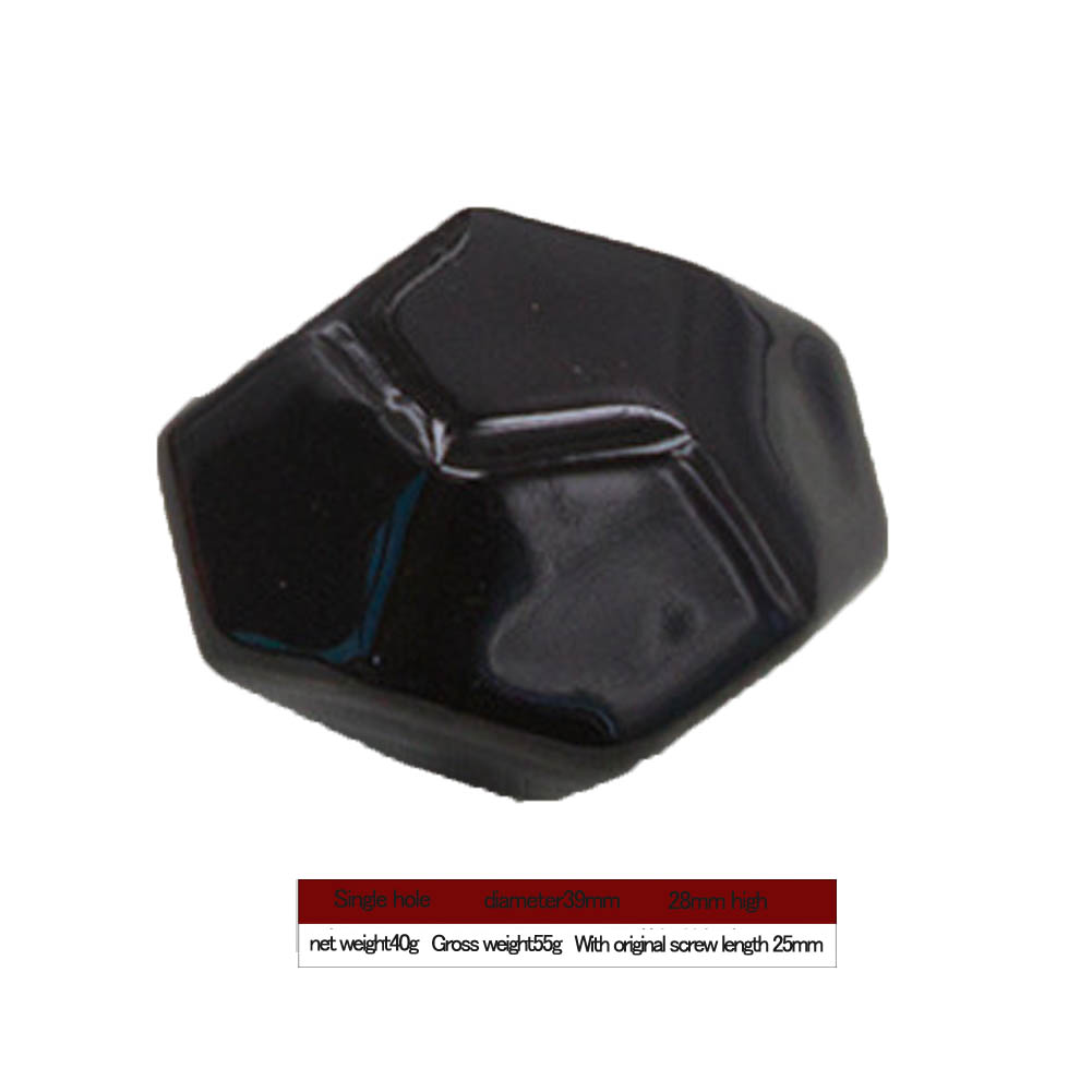 Keramischer Türgriff In Diamantform Für Schubladen, Schränke Und Kleiderschränke (schwarz)