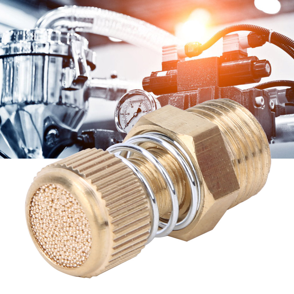 10 Stück Pneumatische Schalldämpfer Aus Messing Mit Bspt-außengewinde, Magnetventil-schalldämpfer, Luftanschluss 1/4 Zoll