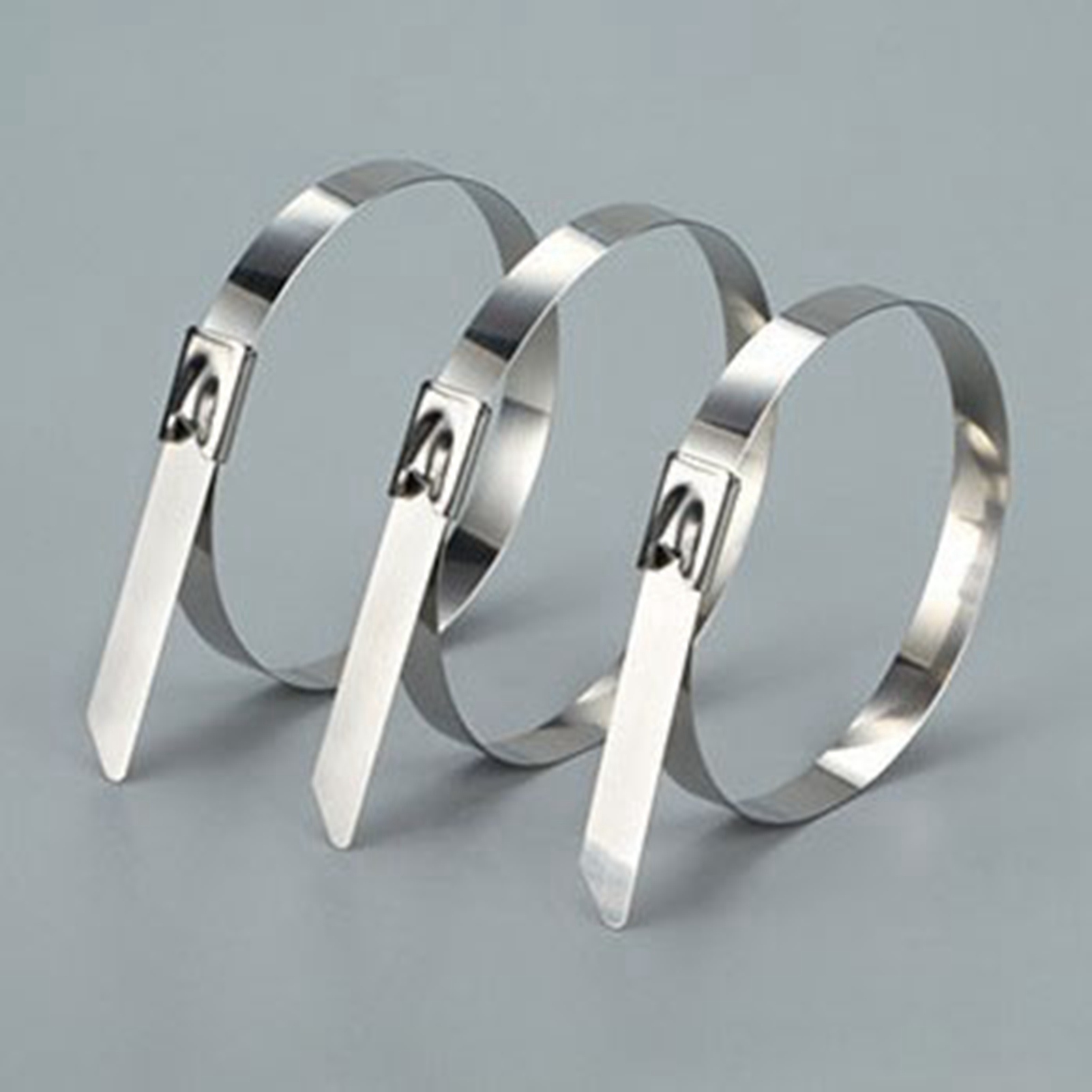 100 Kabelbinder Aus Edelstahl, Metall, Robust, Selbstsichernd, Befestigungsmaterial