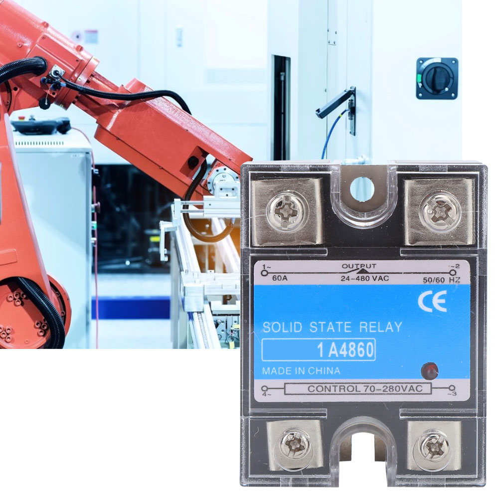 Einphasiges Halbleiterrelais 70-280vac Eingang 24-480vac Last Ac Ac Ssr Elektrische Ausrüstung Für Cnc-maschinen (berm-1 A4840 (40a))