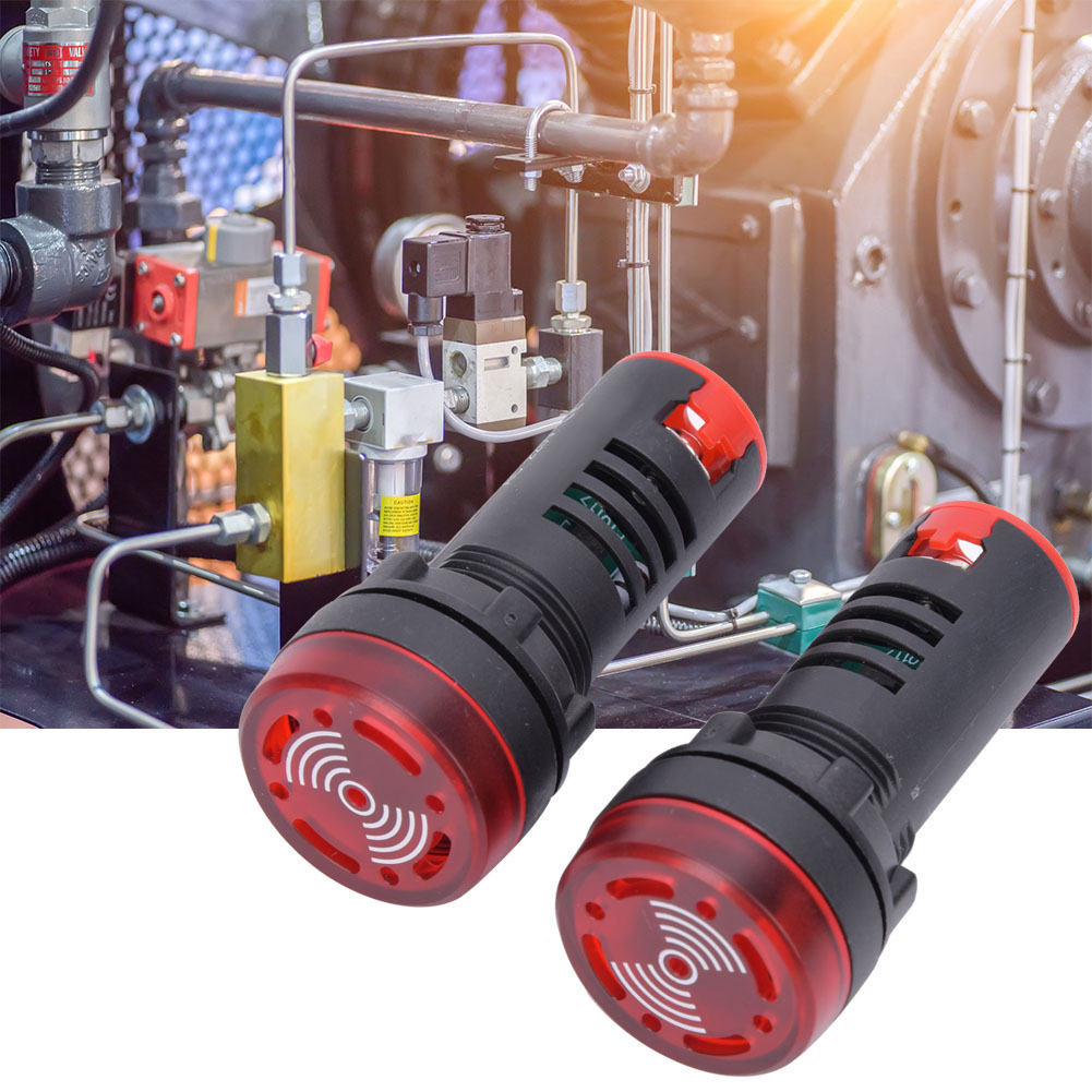 10 Berm Rote Led-summer Ad16-22sm Summer Piept, Blinkende Alarmanzeigeleuchte, Ac220v