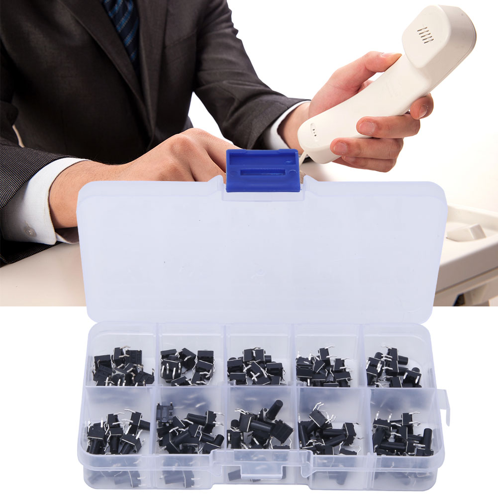 100 Stück Wasserdichte Mikro-taster Mit 10 Werten, 6 X 6 X 4,3–13 Mm, Taktil.