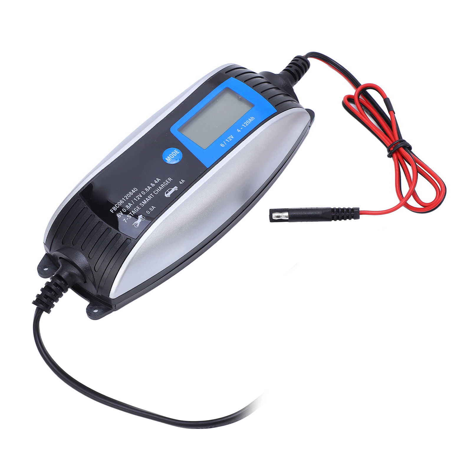 Intelligentes Ladegerät Mit Lcd-display, Automatischer Batterieerhaltung, Verpolungsschutz, 180–240 V Wechselstrom, Eu-stecker