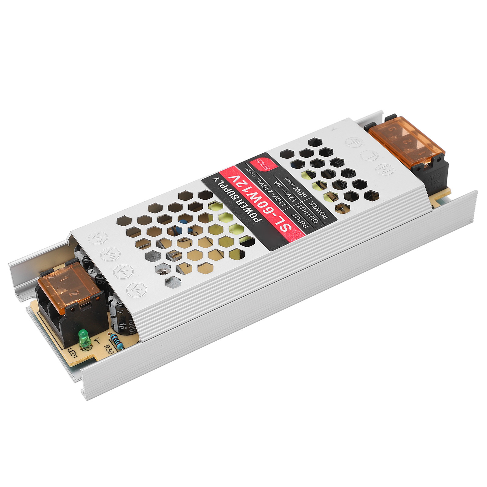 Led-netzteil Für Dünne Led-streifen, Gehäuse Aus Aluminiumlegierung, 12v 5a 60w Transformator