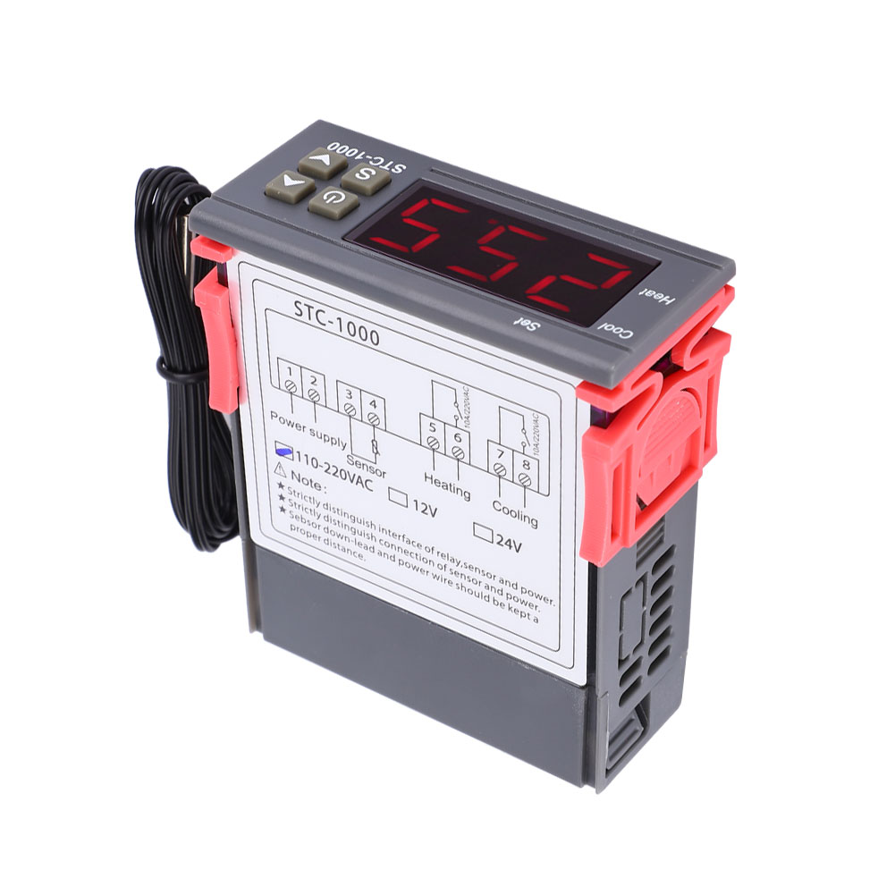 Digitaler Temperaturregler Stc-1000 Mit Zwei Relaisausgängen Und Ntc-sensor (110 V - 220 V Ac)