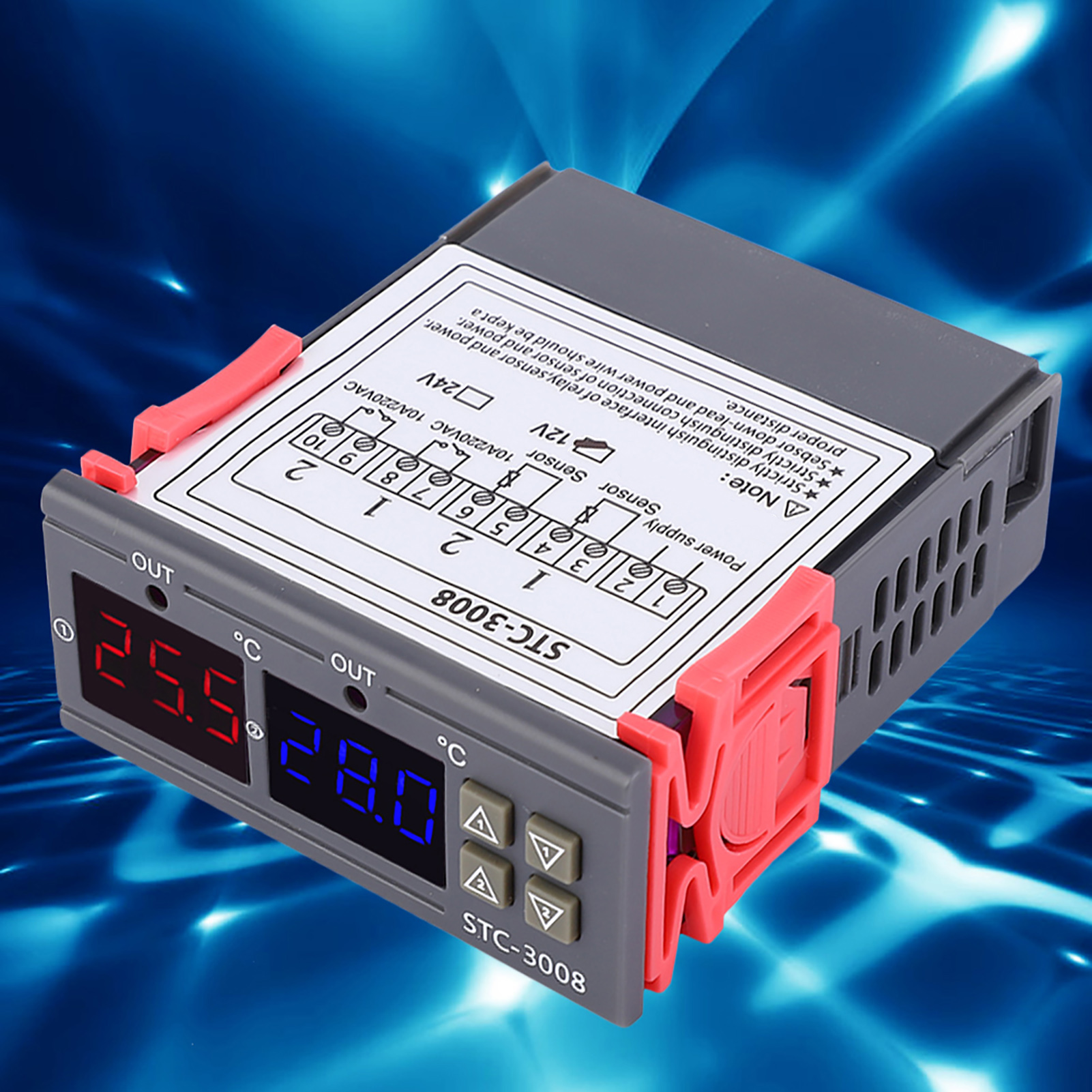 Digitaler Intelligenter Thermostat-temperaturregler Mit Zwei Ntc-schaltern (12 V)