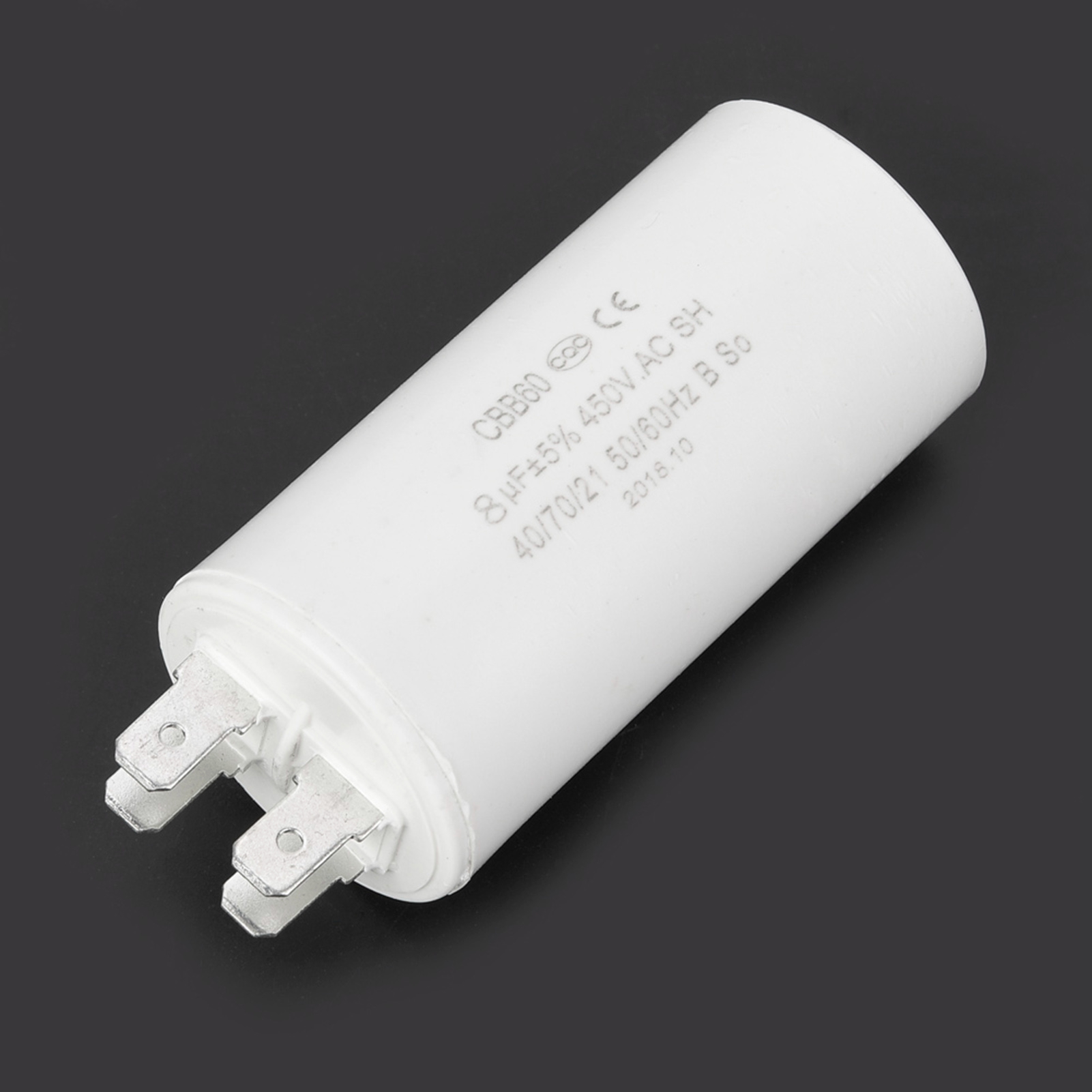 Cbb60 Anlaufkondensator 450 V 8 Μf Mikrofarad Kondensator Flachanschluss
