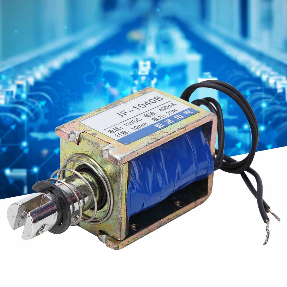 Jf-1040b Gleichstrom-magnetspule, Zug-druck-typ, 25 N, 12 V Gleichstrom, 10 Mm Hub