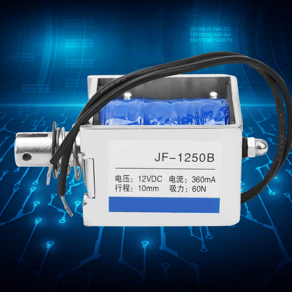 Jf-1250b Gleichstrom-magnetspule (zug-/drucktyp), 60 N, 12 V Gleichstrom, 10 Mm Hub