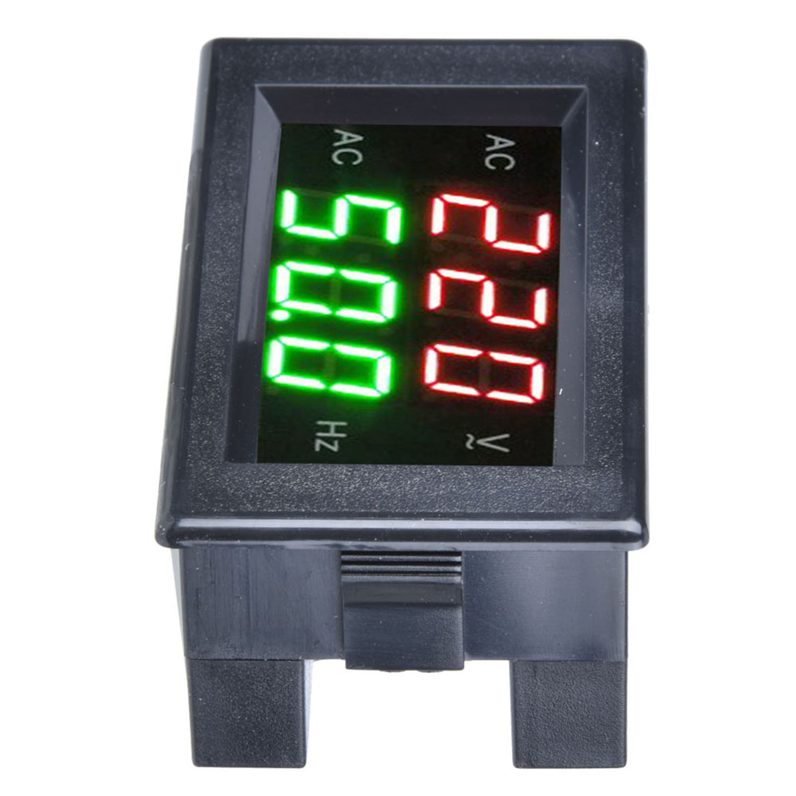 Digitales Wechselstrom-voltmeter Mit Dual-display-led, Frequenzmesser-tester Für Generatoren (schwarz)
