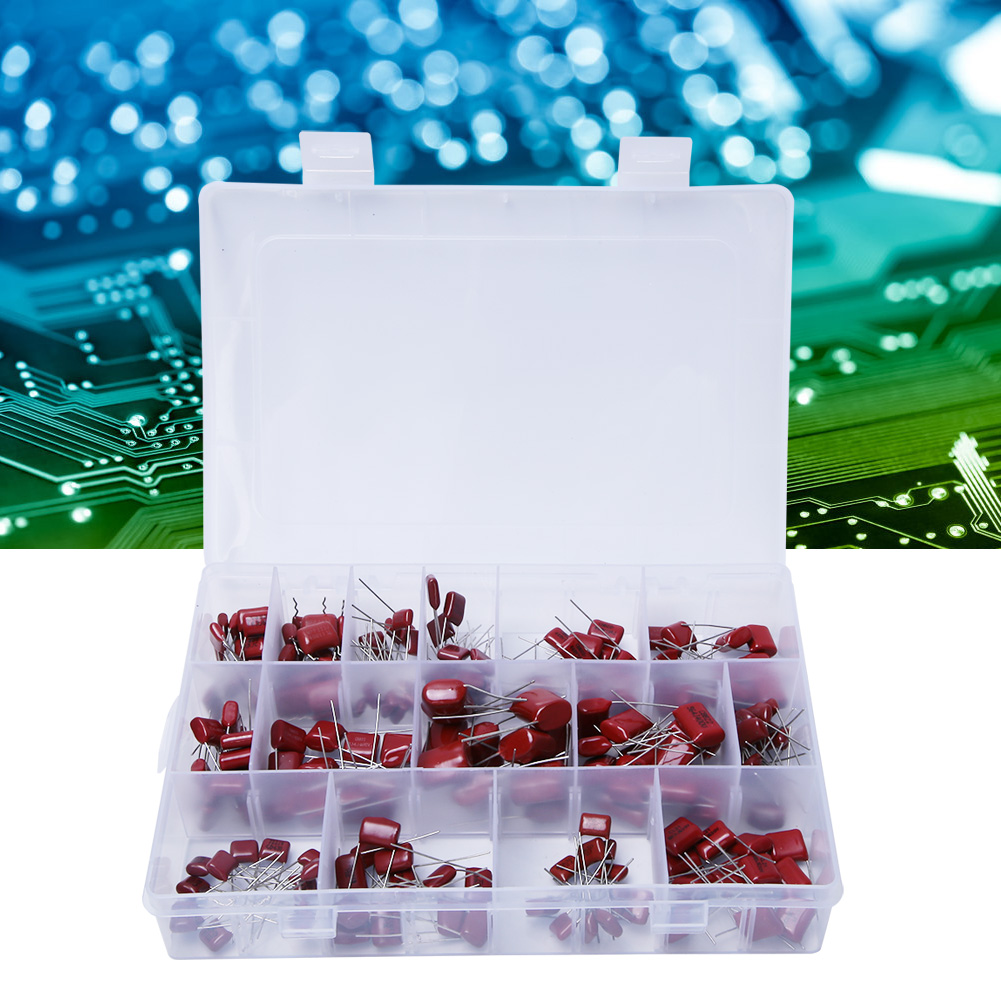 Sortiment Mit 180 Polypropylen-folienkondensatoren, 10 Nf/0,01 Μf/400 V – 68 Nf/0,068 Μf/630 V