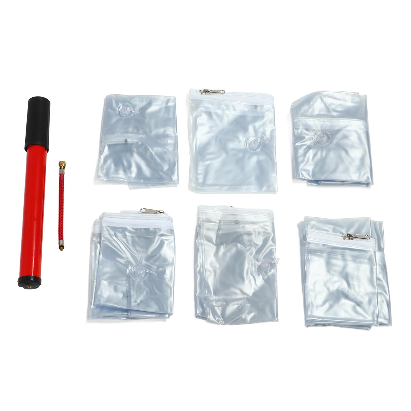 6-teiliges Aufblasbares Pvc-schienenset Zur Unterstützung Von Knöchel, Bein Und Arm Mit Luftpumpe