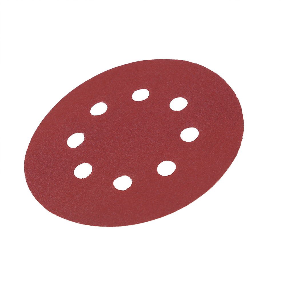 125-mm-schleifscheiben, Rote Schleifscheiben, 8-loch-schleifpapier (körnung 320)