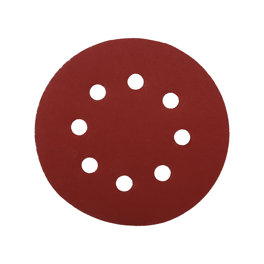 125 Mm Runde Rote Polier- Und Schleifscheiben, 8-loch-schleifpapier (körnung 800)