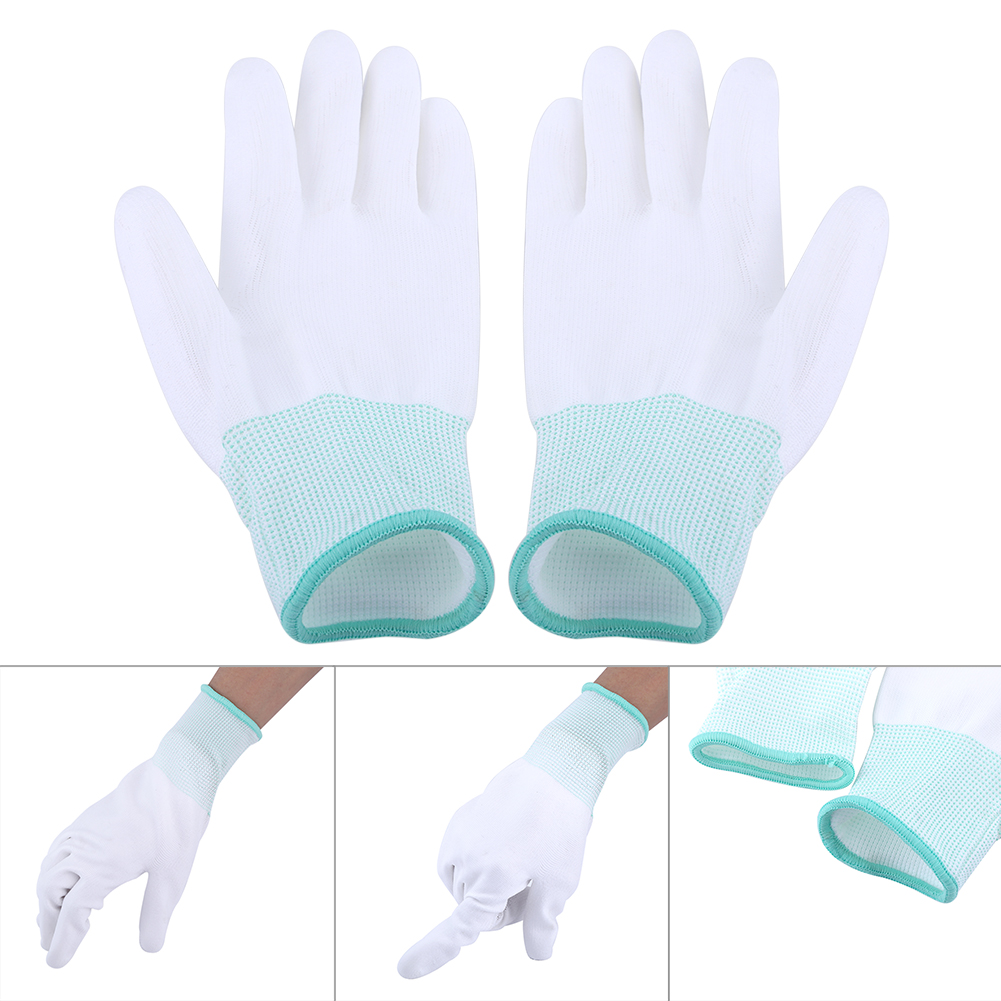 Antistatischer, Rutschfester Handschuh Mit Pu-beschichteter Handfläche Und Fingern Für Elektronikfachleute (m)