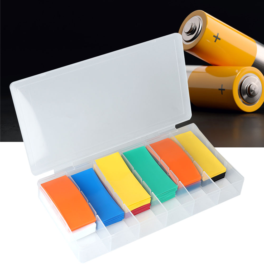 280-teilige Pvc-schrumpfschlauchpackung Für 18650-akkus Mit Aufbewahrungsbox