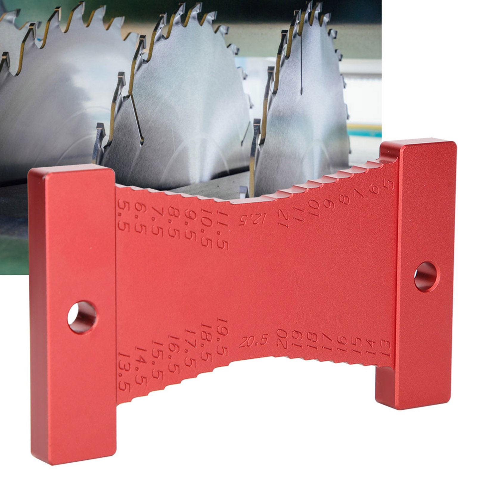 Präziser Höhenmesser Aus Roter Aluminiumlegierung Für Frästische Und Kreissägen, Messlineal 5/20,5 Mm