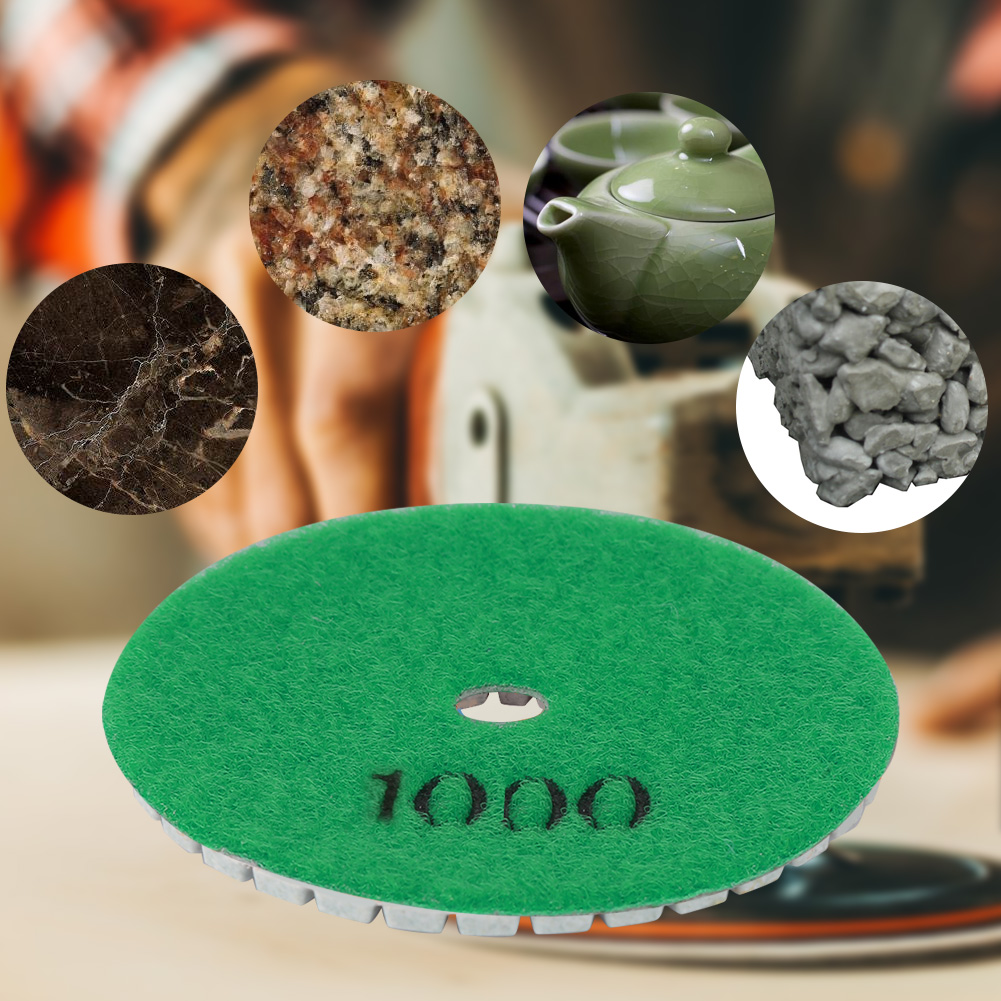 3 Zoll Runde Diamantpolierscheibe Für Granit Und Marmor, Nasspolierwerkzeug (1000)