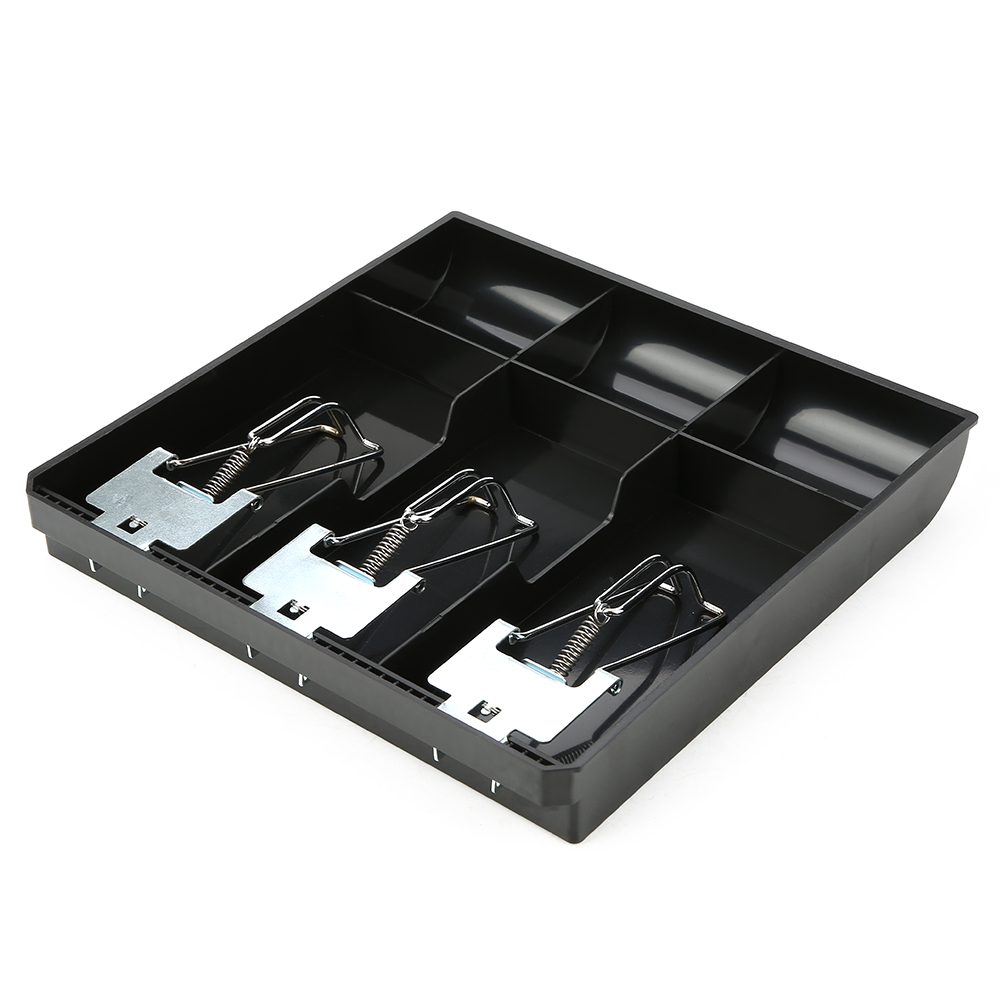 Kassenschubladen-innenausstattung, Dreifach Schublade Mit Metallclip (schwarz)