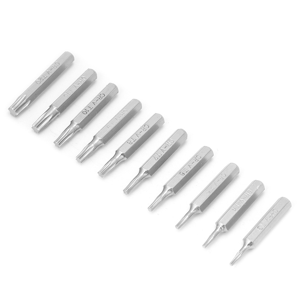 10-teiliges Set Mit 4-mm-schaft-sternschraubendreherbits, Reparaturwerkzeug T3/t4/t5/t6/t7/t8/t9/t10/t15/t20