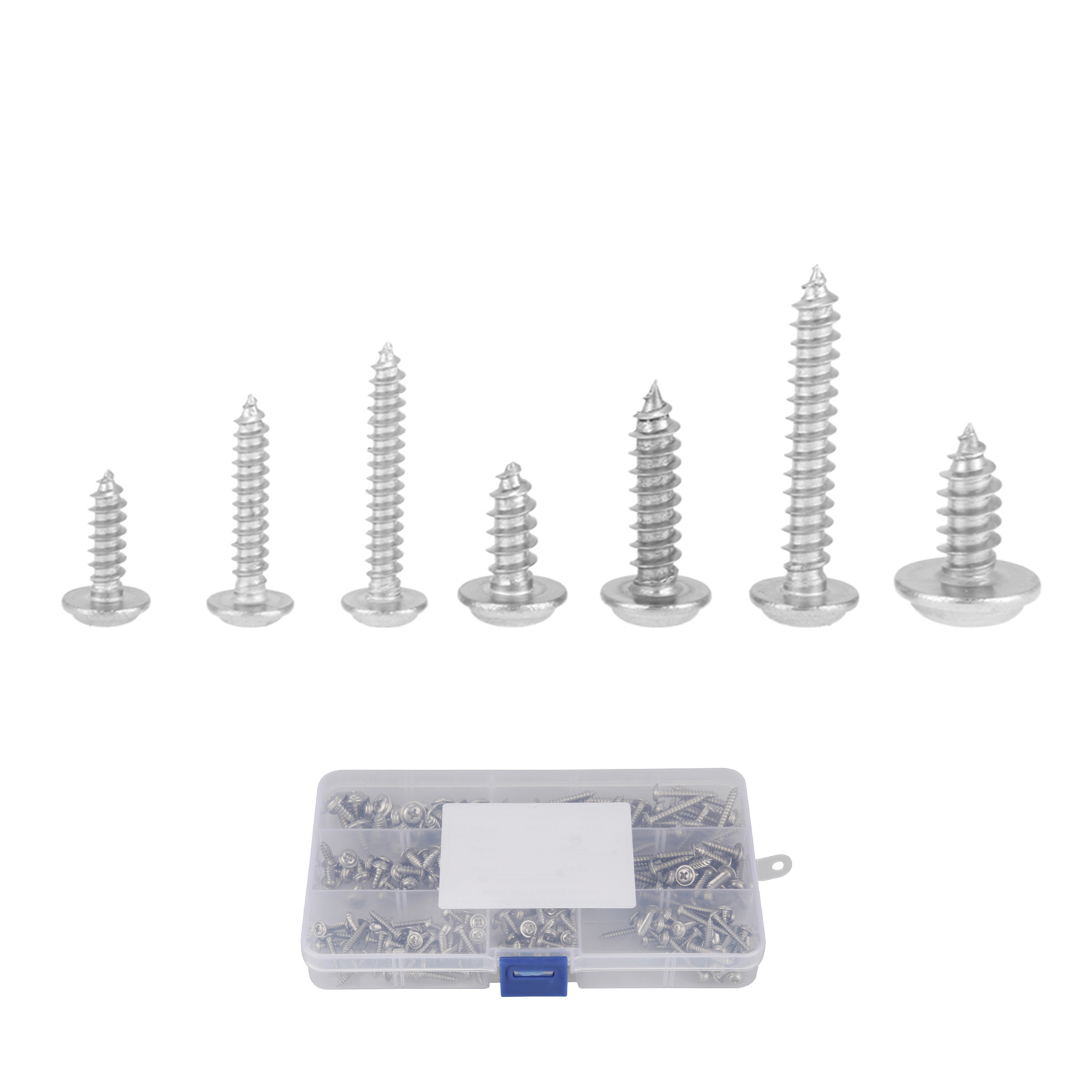 220-teiliges Set M3 M4 M5 304 Edelstahl-linsenkopf-kreuzschlitzschrauben