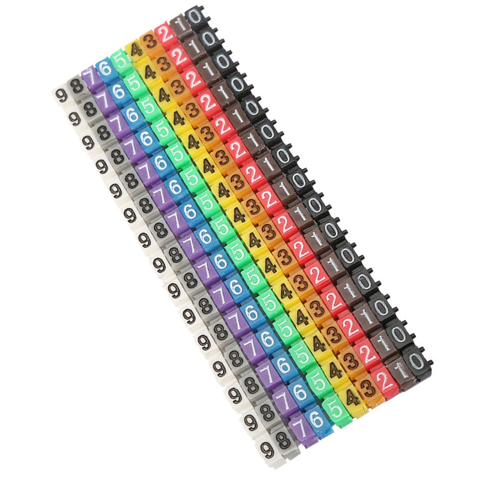Digitales Kennzeichen Für Kabelkanäle, Kabelmarkierung, Farbig (150 Stück, 1,5 Mm²)