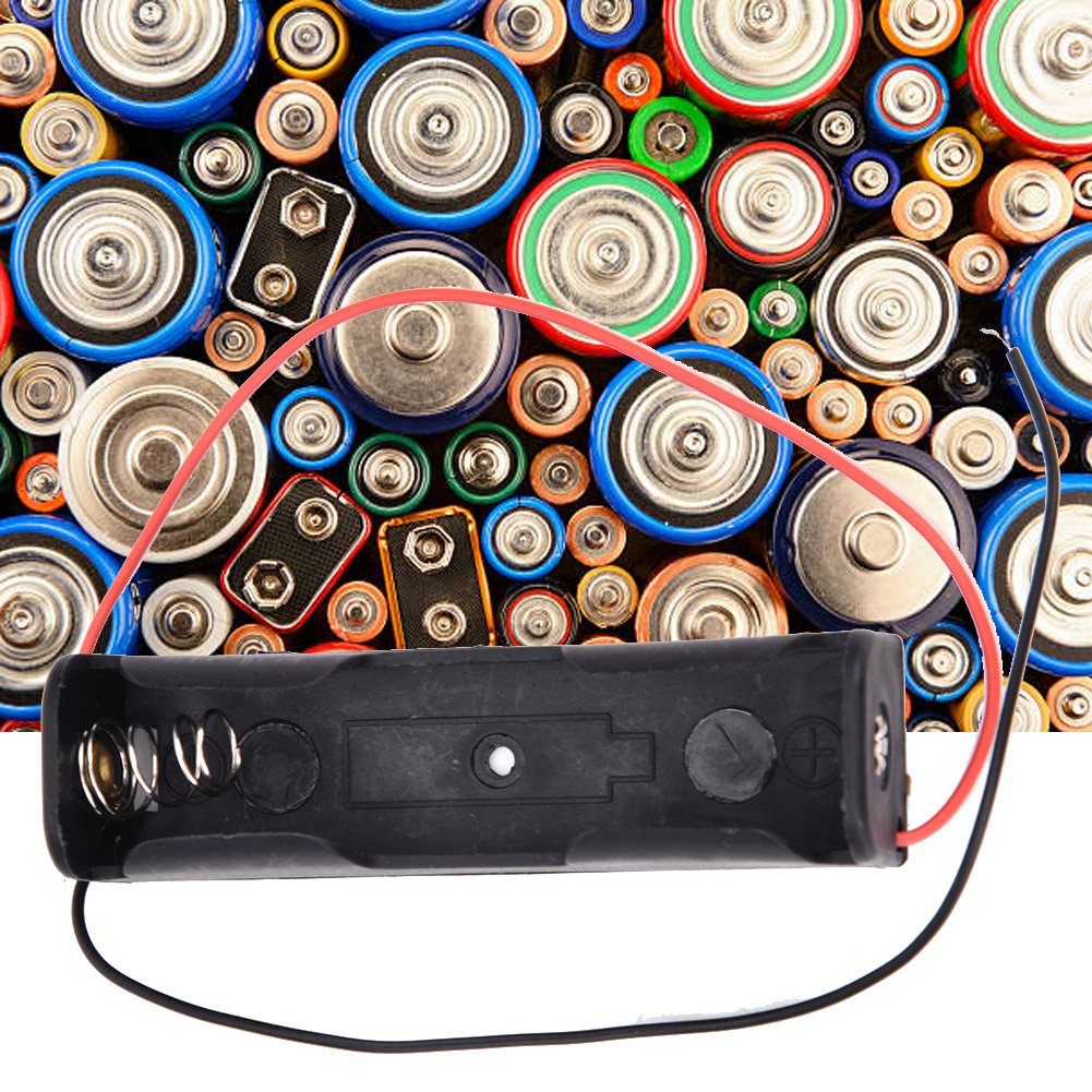 Batteriefach Aus Kunststoff, Geeignet Für 18650 3,7 V Batterien, Aufbewahrungsbox Mit Kabelanschluss (1 Batterie)
