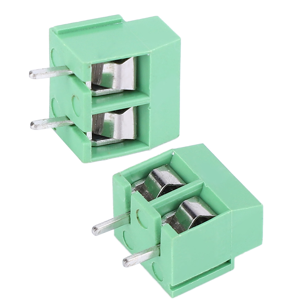 50 Stück 2-polige Schraubklemmen Mit 5 Mm Rastermaß Für Die Leiterplattenmontage, Verdrahtungsklemmen 26-14 Awg