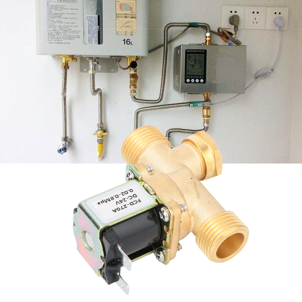 G1/2" Messing-magnetventil, Normalerweise Geschlossen, Mit Wassereinlassschalter (dc24v)