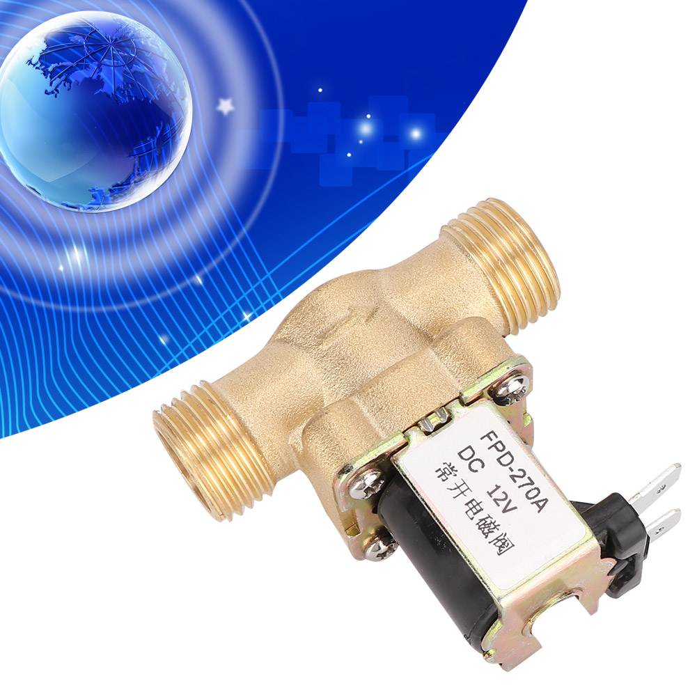 G1/2" Normalerweise Offenes Elektromagnetisches Messing-magnetventil Mit Wassereinlassschalter (dc12v)