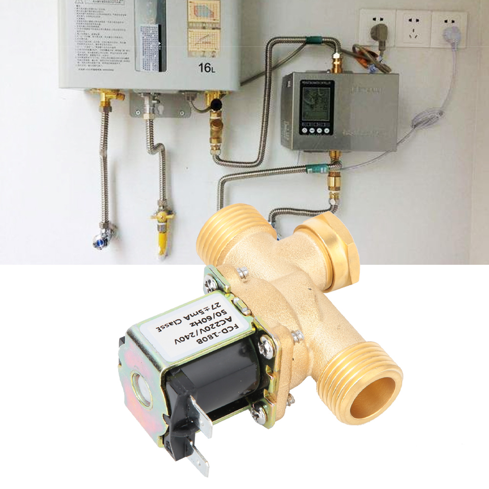 G1/2" Messing-magnetventil, Normalerweise Geschlossen, Mit Wassereinlassschalter (dc220v)